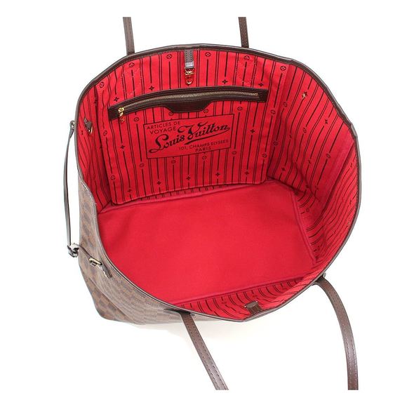 Louis Vuitton Damier Neverfull GM Tote Bag Ebene Series Gold Metal Fittings - Picture 6 of 7